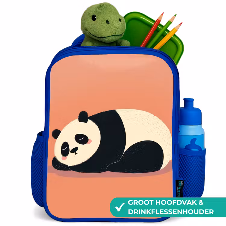 Kinderrugzak - Blauw - Panda - Slaap - Oranje — 6