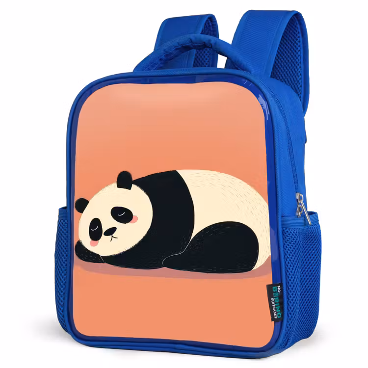 Kinderrugzak - Blauw - Panda - Slaap - Oranje — 7