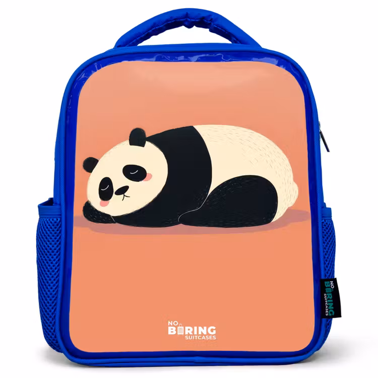 Kinderrugzak - Blauw - Panda - Slapen - Oranje — 1