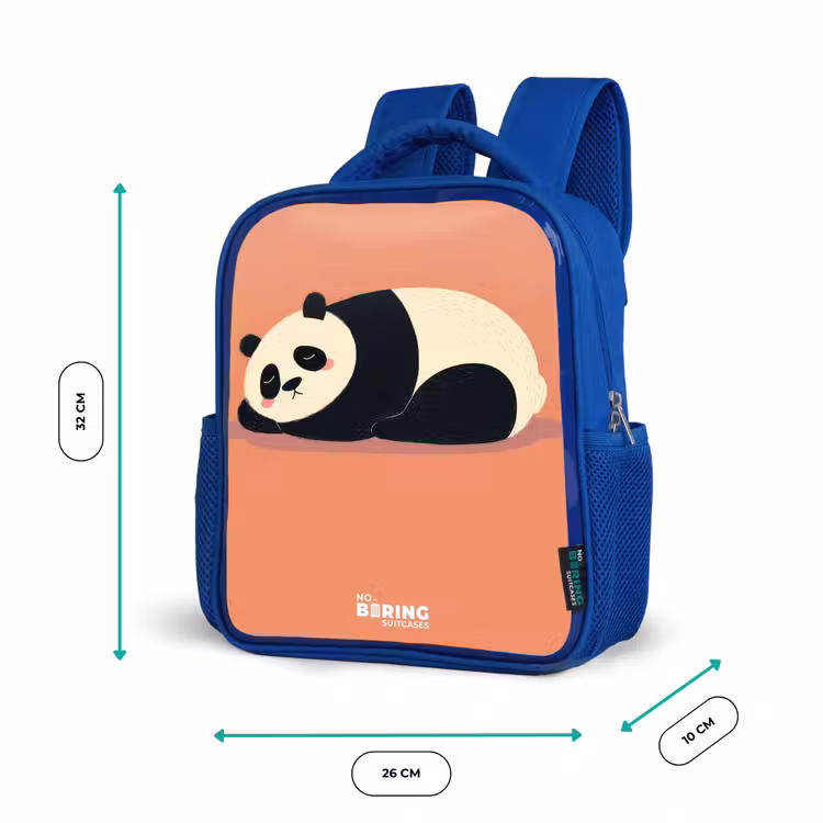 Kinderrugzak - Blauw - Panda - Slapen - Oranje — 5