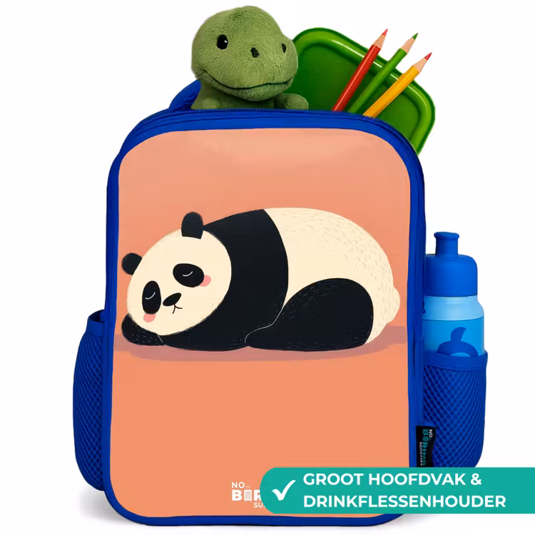 Kinderrugzak - Blauw - Panda - Slapen - Oranje — 6