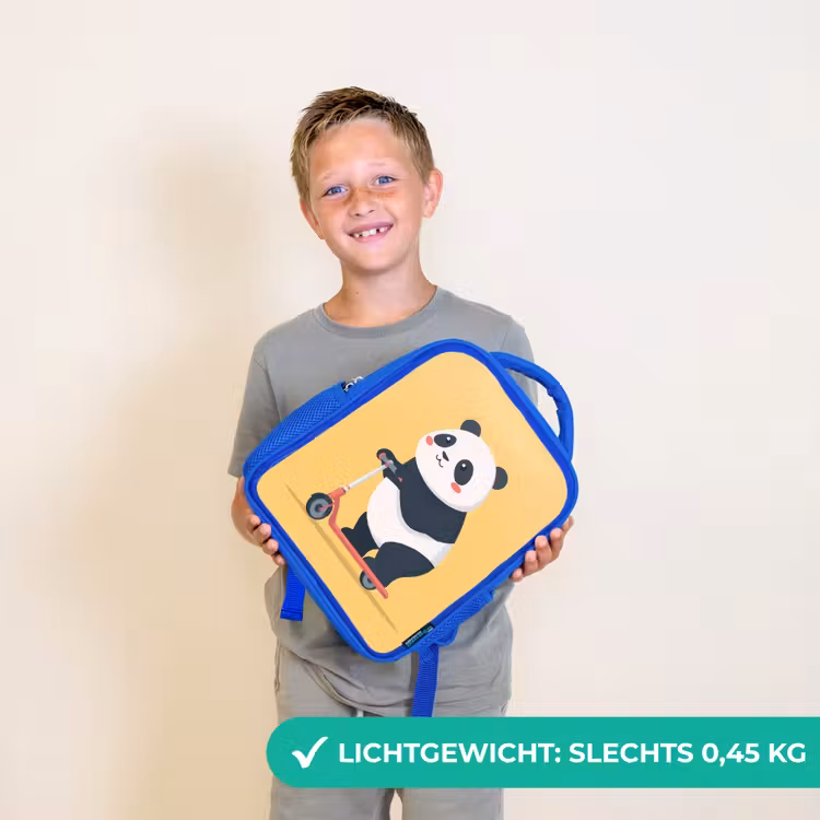 Kinderrugzak - Blauw - Panda - Step - Geel — 2