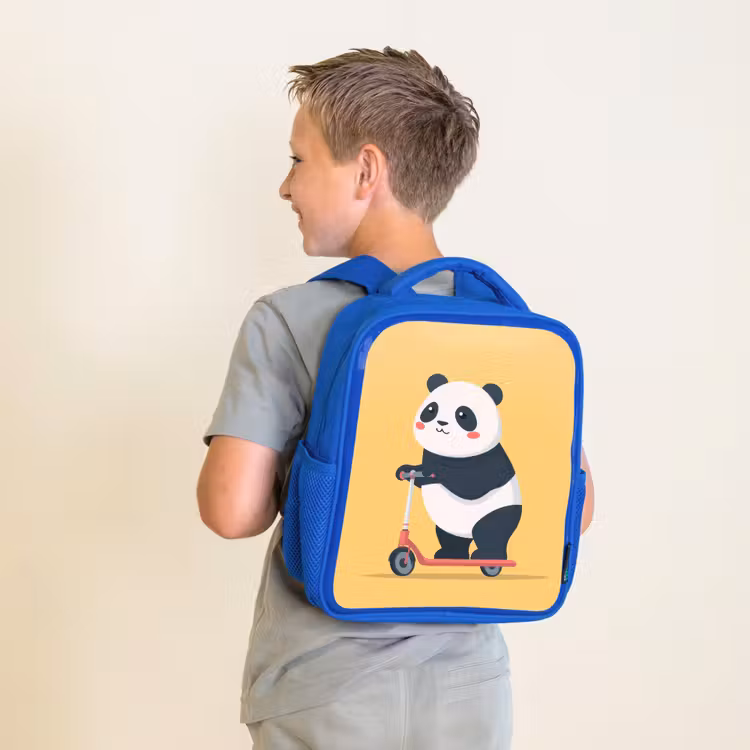 Kinderrugzak - Blauw - Panda - Step - Geel — 3