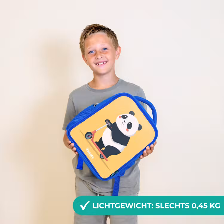 Kinderrugzak - Blauw - Panda - Step - Geel — 2