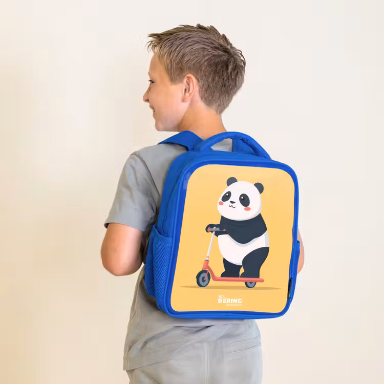 Kinderrugzak - Blauw - Panda - Step - Geel — 3