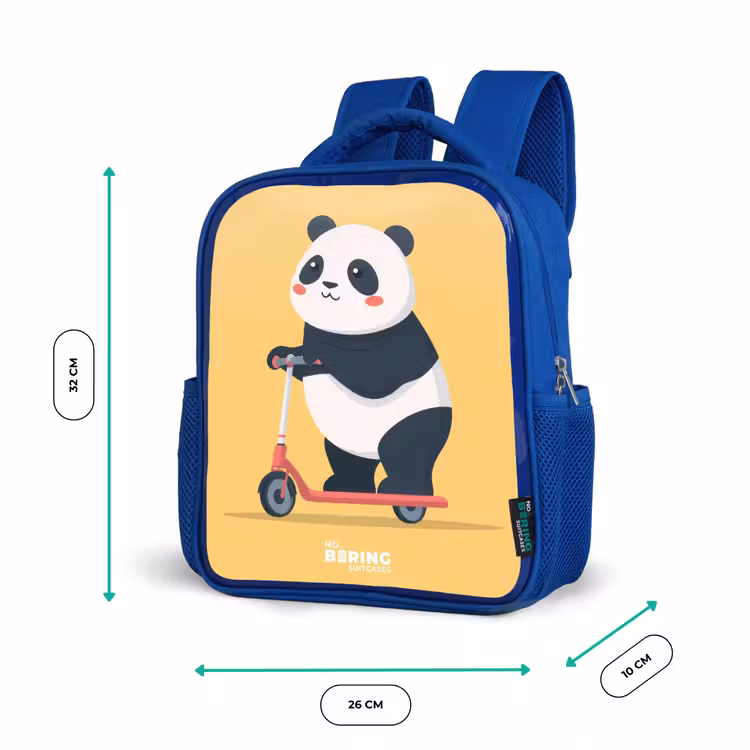 Kinderrugzak - Blauw - Panda - Step - Geel — 5