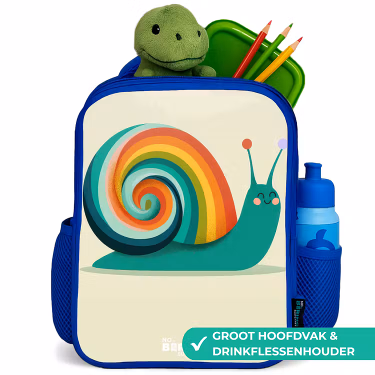 Kinderrugzak - Blauw - Slak - Regenboog - Kleurrijk — 6