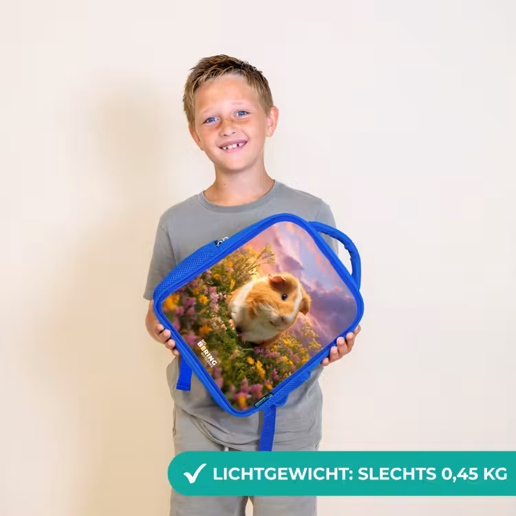 Kinderrugzak - Blauw - Cavia - Natuur - Dier — 2