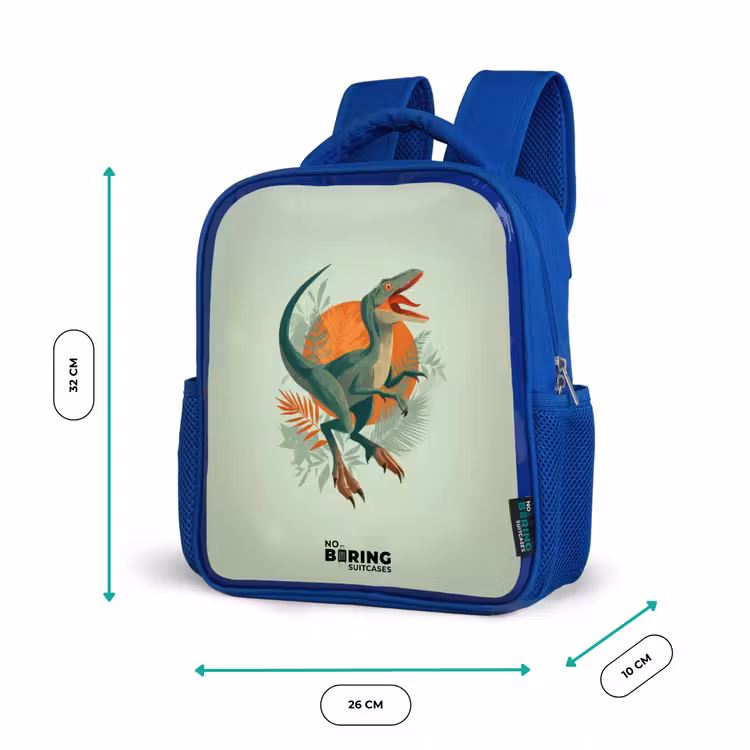 Kinderrugzak - Blauw - Dier - Dino - Natuur — 5