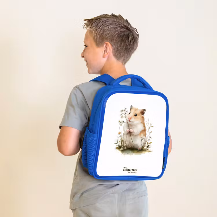 Kinderrugzak - Blauw - Dier - Natuur - Hamster — 3