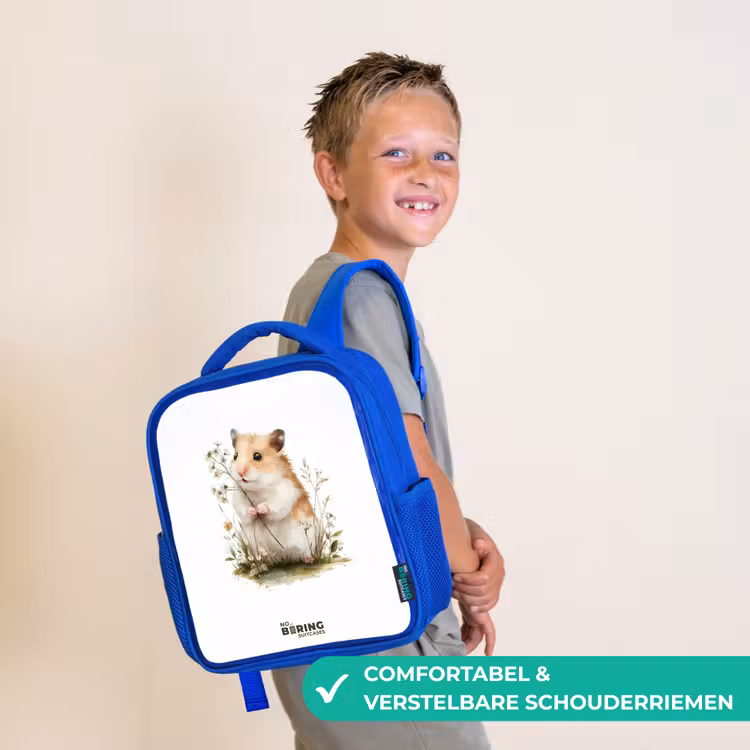 Kinderrugzak - Blauw - Dier - Natuur - Hamster — 4