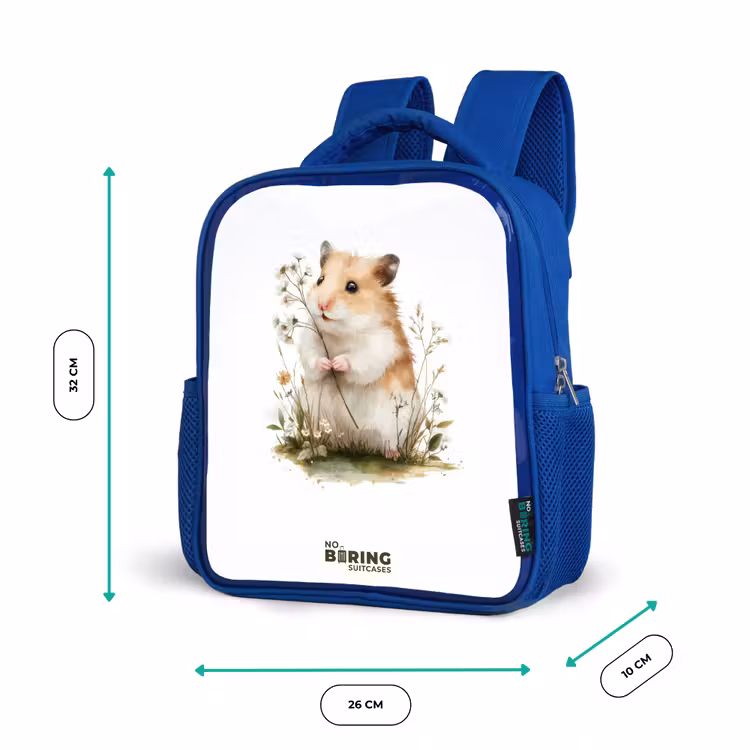 Kinderrugzak - Blauw - Dier - Natuur - Hamster — 5