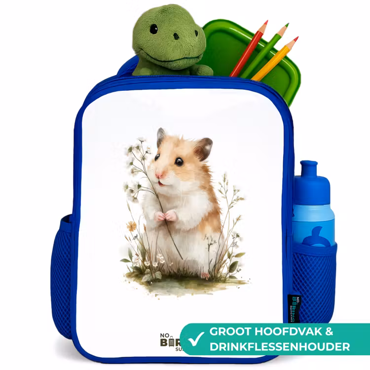 Kinderrugzak - Blauw - Dier - Natuur - Hamster — 6