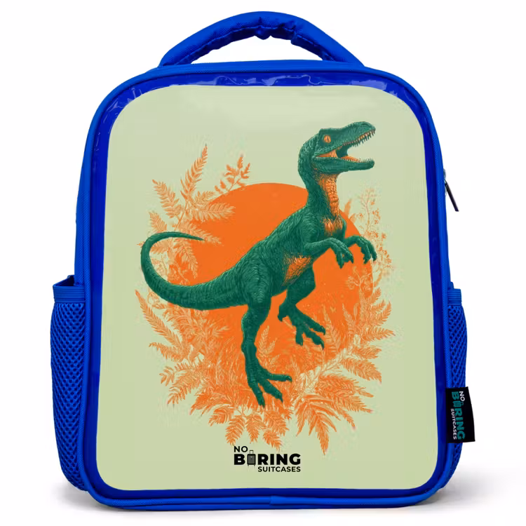 Kinderrugzak - Blauw - Dino - Natuur - Groen — 1