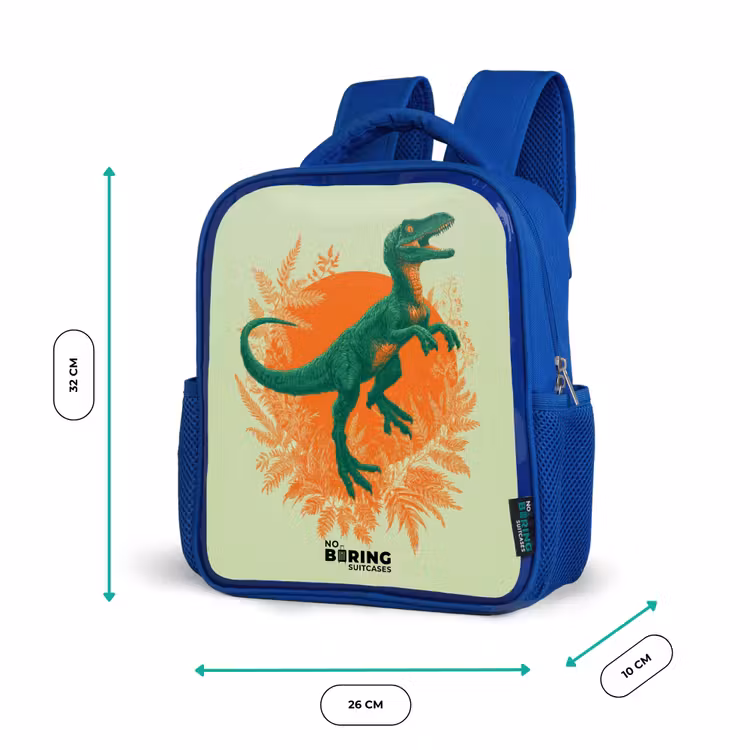 Kinderrugzak - Blauw - Dino - Natuur - Groen — 5
