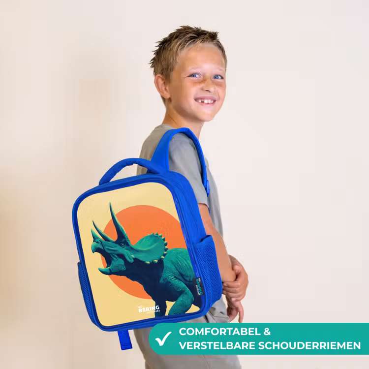 Kinderrugzak - Blauw - Dino - Triceratops - Dier — 4