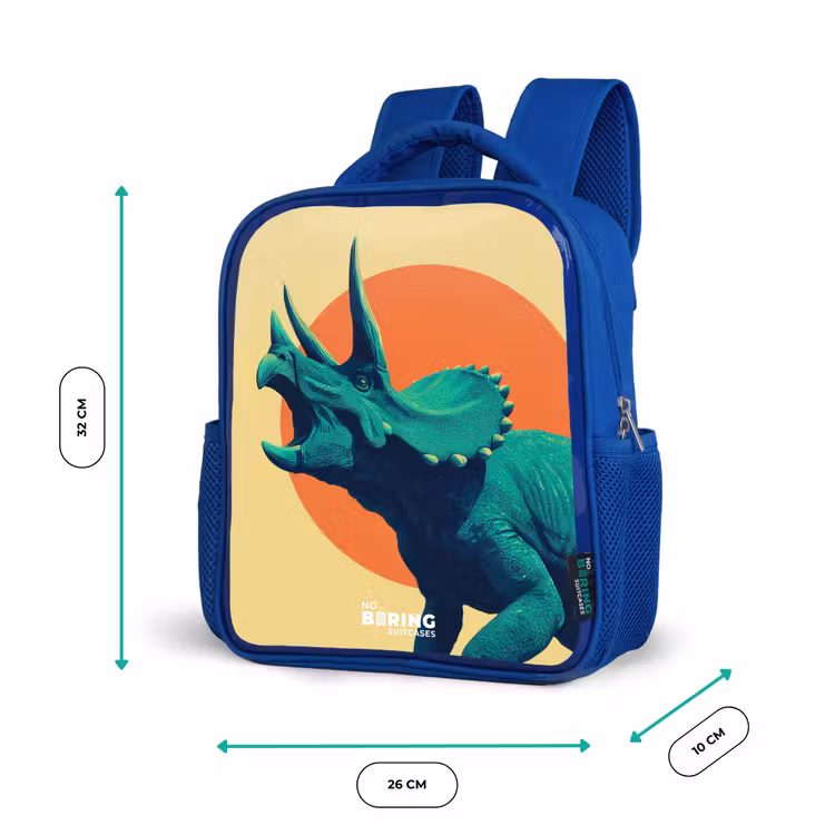 Kinderrugzak - Blauw - Dino - Triceratops - Dier — 5