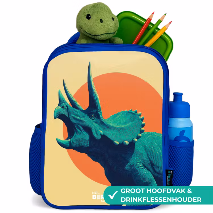 Kinderrugzak - Blauw - Dino - Triceratops - Dier — 6