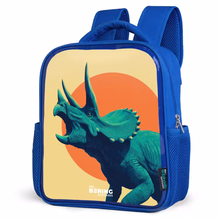 Kinderrugzak - Blauw - Dino - Triceratops - Dier — 7
