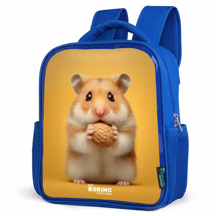 Kinderrugzak - Blauw - Hamster - Walnoot - Dier — 7