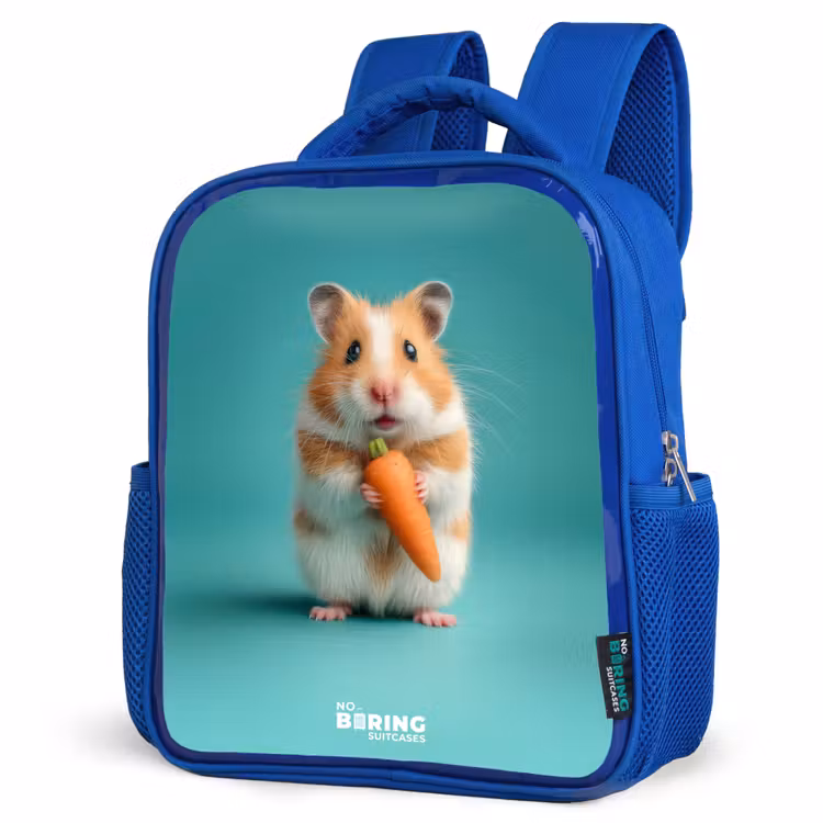 Kinderrugzak - Blauw - Hamster - Wortel - Dier — 7