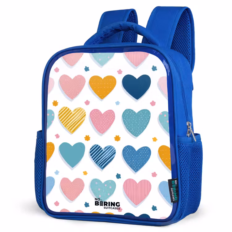 Kinderrugzak - Blauw - Hartenpatroon — 7