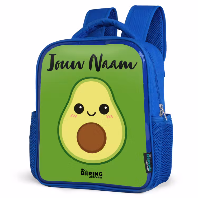 Kinderrugzak met naam - Blauw - Kawai - Avocado - Groen — 7