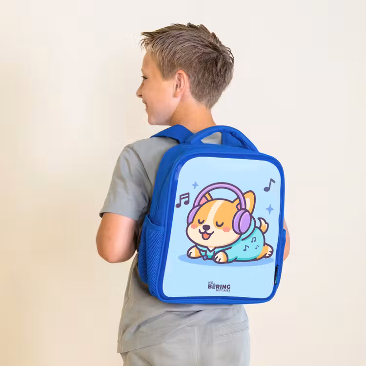 Kinderrugzak - Blauw - Kawai - Hond - Muziek — 3