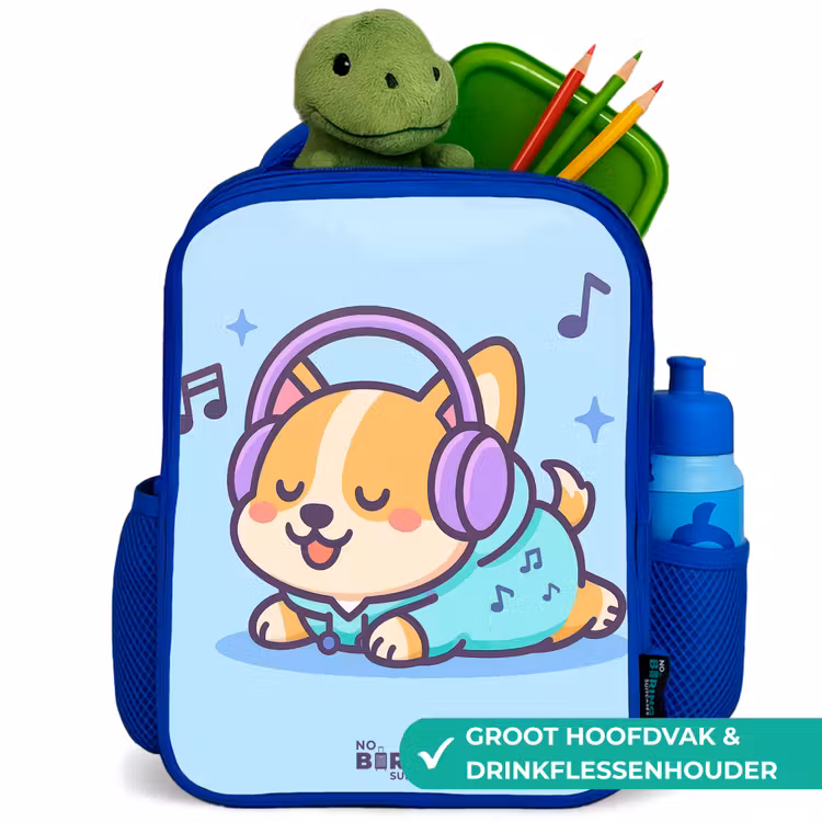 Kinderrugzak - Blauw - Kawai - Hond - Muziek — 6