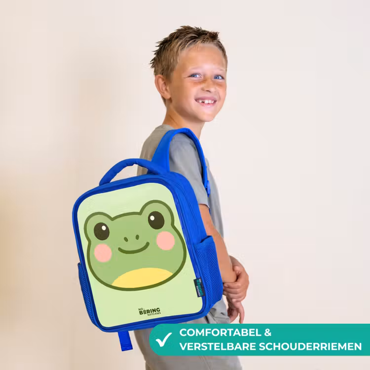 Kinderrugzak - Blauw - Kawai - Kikker - Groen — 4