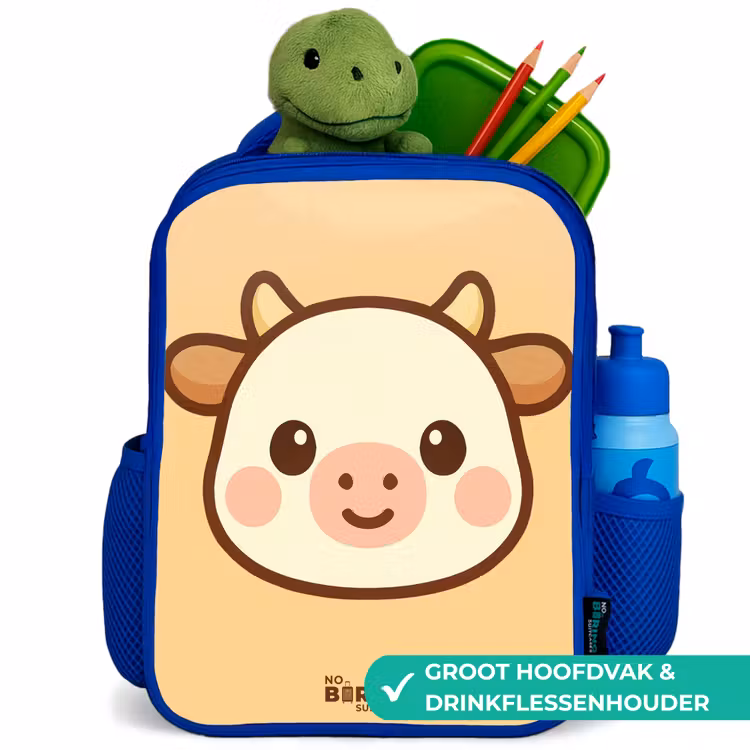 Kinderrugzak - Blauw - Kawai - Koe - Bruin — 6