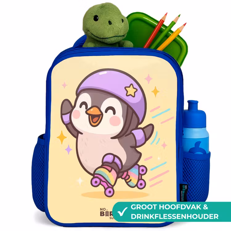 Kinderrugzak - Blauw - Kawai - Pinguin - Rolschaatsen — 6