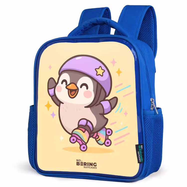 Kinderrugzak - Blauw - Kawai - Pinguin - Rolschaatsen — 7