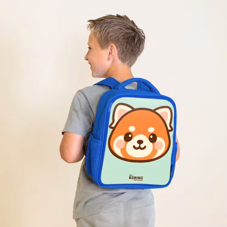 Kinderrugzak - Blauw - Kawai - Rode panda - Groen — 3