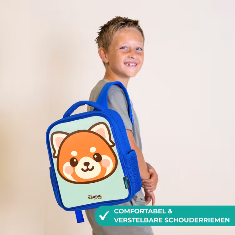 Kinderrugzak - Blauw - Kawai - Rode panda - Groen — 4