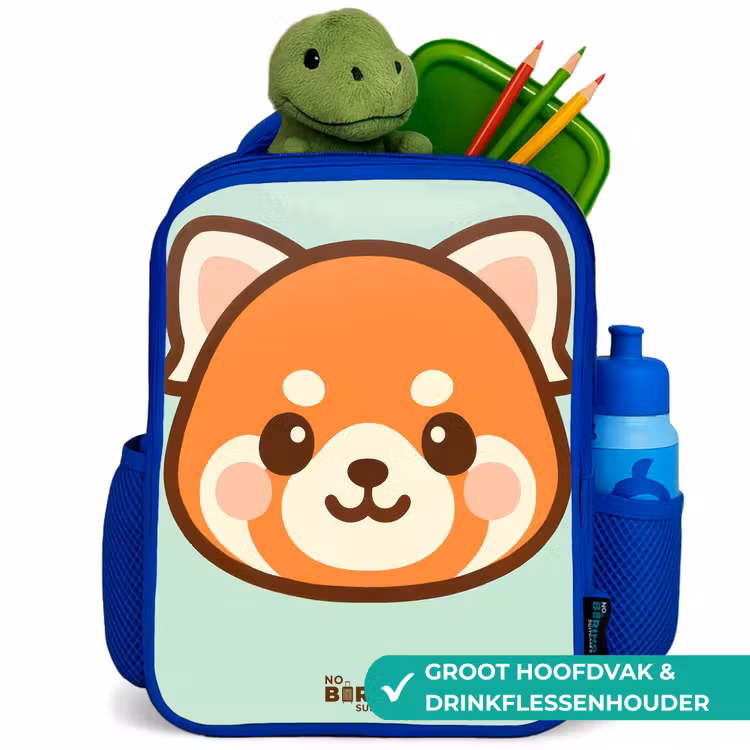 Kinderrugzak - Blauw - Kawai - Rode panda - Groen — 6
