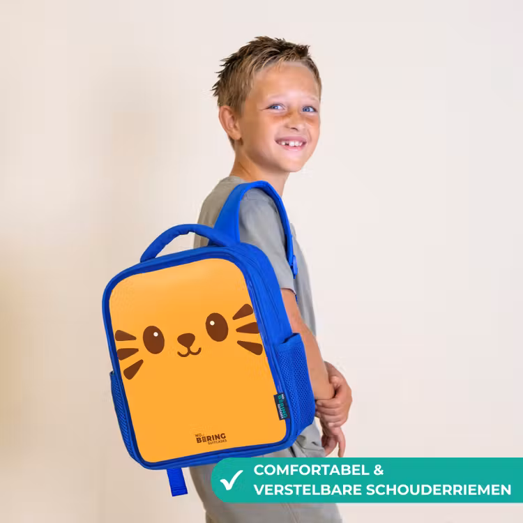 Kinderrugzak - Blauw - Kawai - Tijger - Oranje — 4
