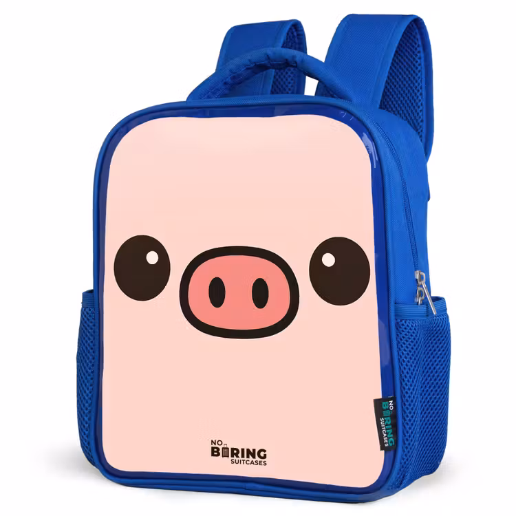 Kinderrugzak - Blauw - Kawai - Varken - Roze — 7