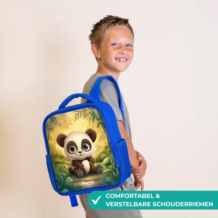 Kinderrugzak - Blauw - Panda - Bamboebos - Groen — 4