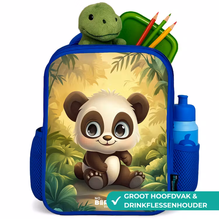 Kinderrugzak - Blauw - Panda - Bamboebos - Groen — 6