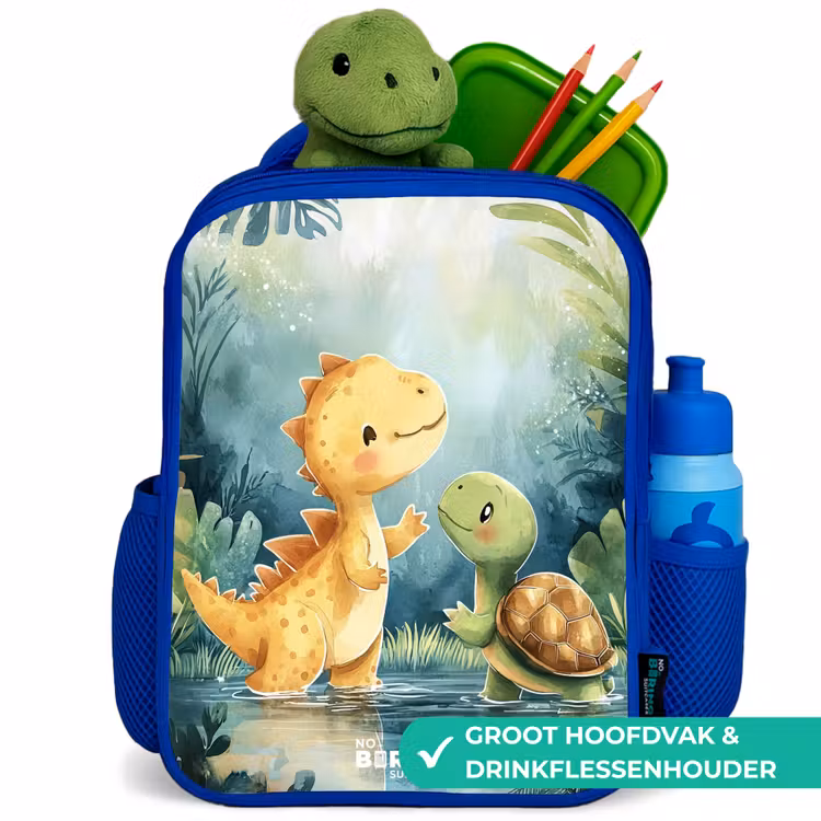 Kinderrugzak - Blauw - Dino - Schildpad - Jungle — 6
