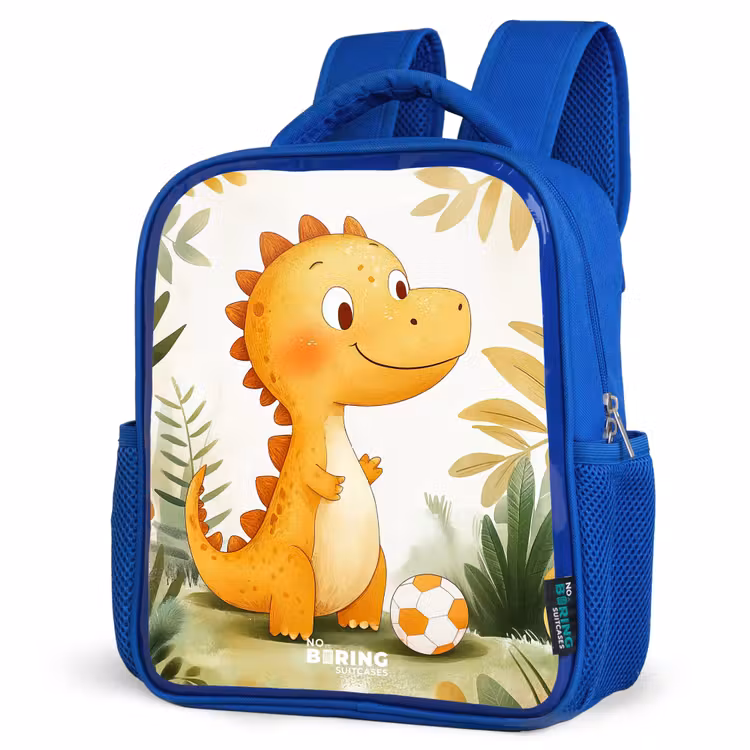 Kinderrugzak - Blauw - Dino - Voetbal - Oranje — 7