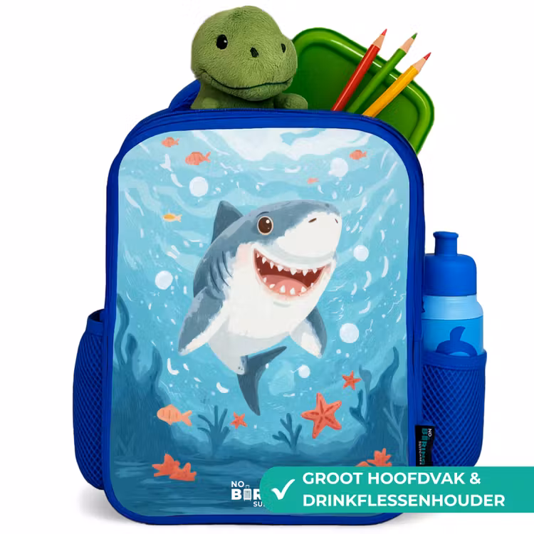 Kinderrugzak - Blauw - Haai - Water - Zee — 6
