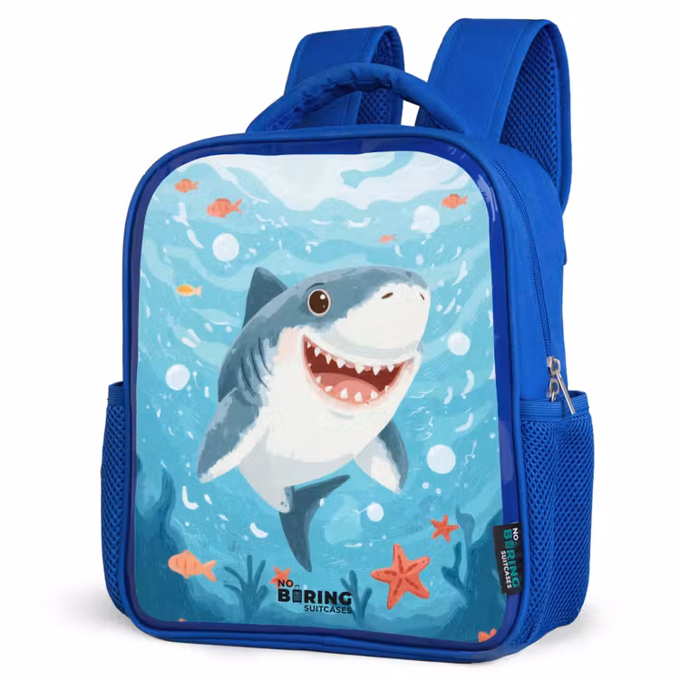 Kinderrugzak met naam - Blauw - Haai - Water - Zee — 7