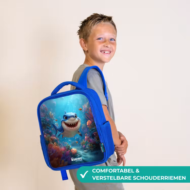 Kinderrugzak - Blauw - Rif - Koraal - Haai - Dier — 4