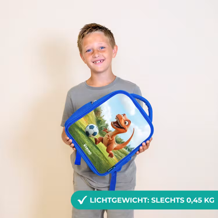 Kinderrugzak - Blauw - Voetbal - Dino - Sport — 2
