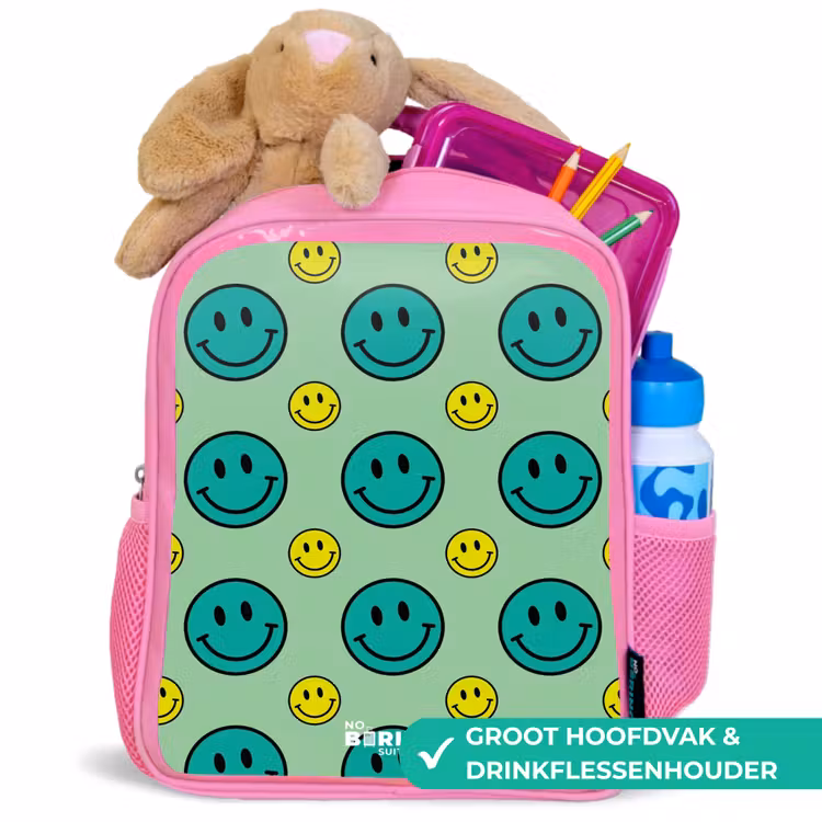Kinderrugzak - Roze - All smiles groen — 2