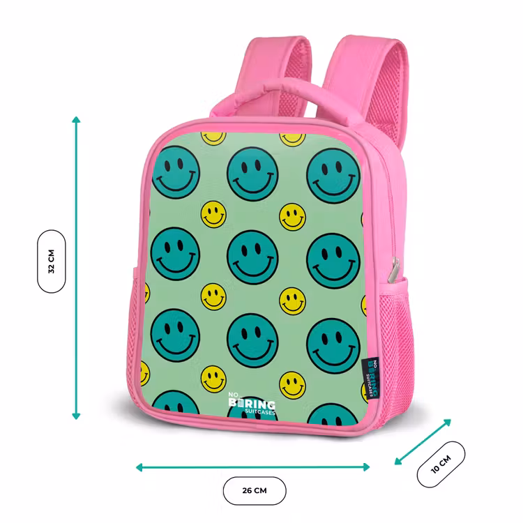 Kinderrugzak - Roze - All smiles groen — 3