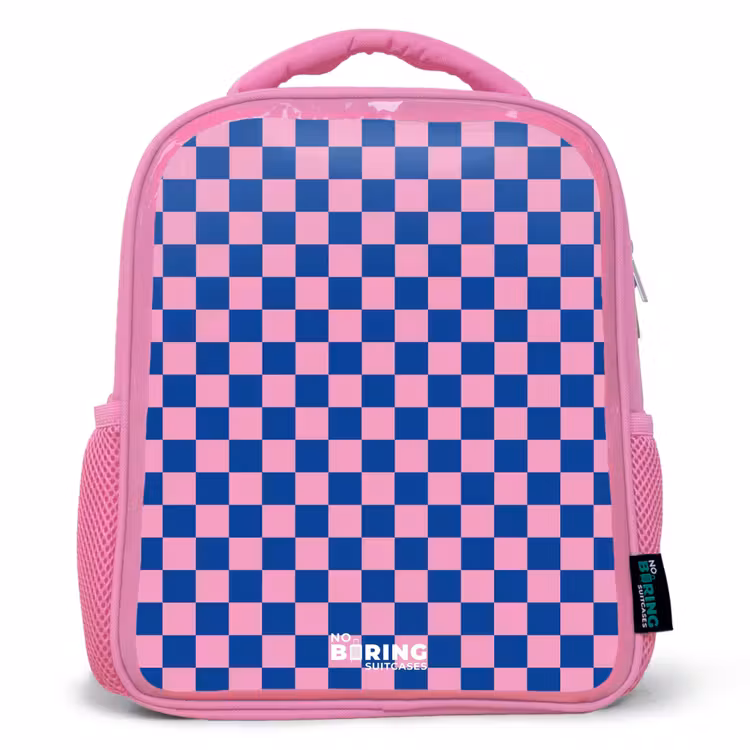 Kinderrugzak - Roze - Blokjes - Blauw - Roze — 1