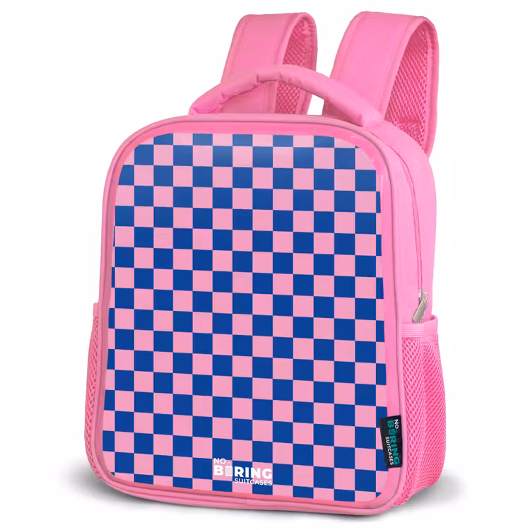 Kinderrugzak - Roze - Blokjes - Blauw - Roze — 4